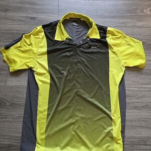 Stylish Men's Yellow and Black Polo Shirt